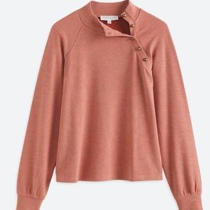 Crop neck Mock Turtle Sweater